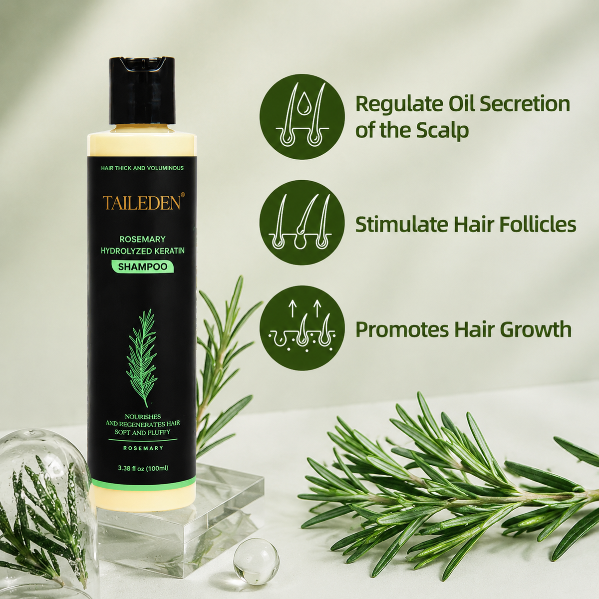 🔥LAST DAY 50% OFF - 🌿TAILEDEN® Organic Rosemary Hair Growth Shampoo