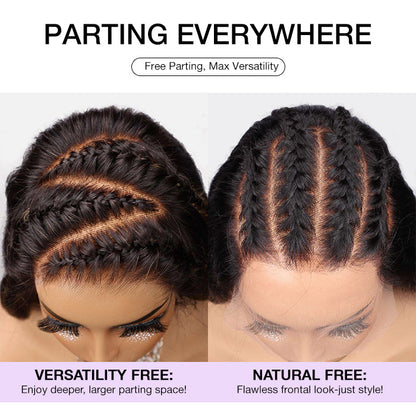 1B/30 Balayage Highlight Colored Body Wave 13x6 HD Lace Frontal Pre Plucked Human Hair Wigs
