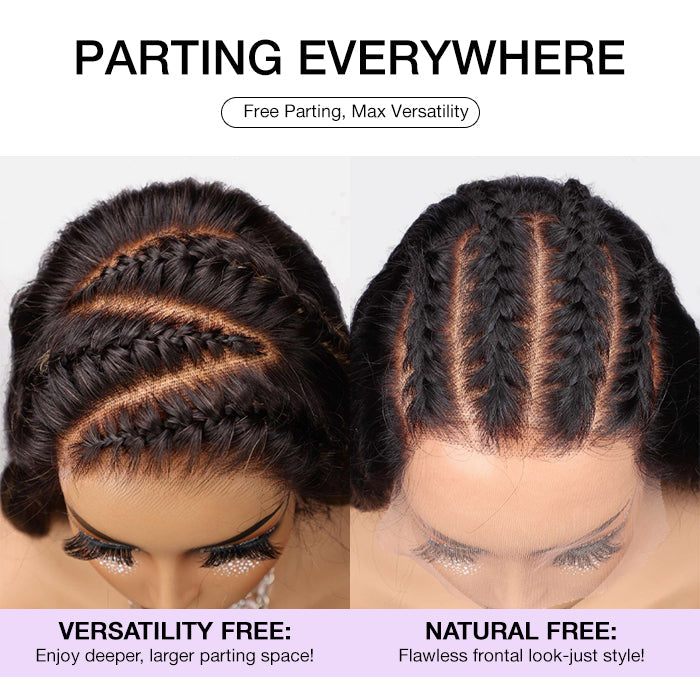 1B/30 Balayage Highlight Deep Wave Drawstring 13X6 Full HD Lace Frontal Human Hair Wigs