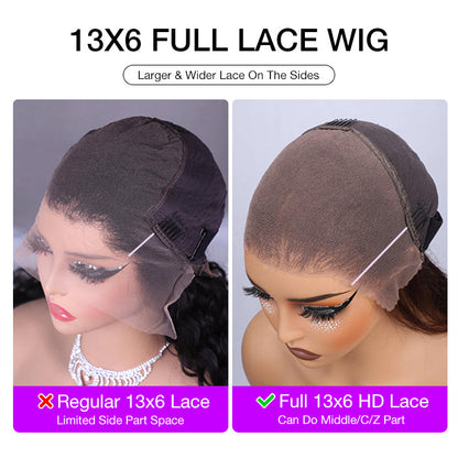 #1B/30 Balayage Highlights 4C Edges Curly Wig 13x6 Full HD Lace Pre Plucked Realistic Hairline Glueless Wig