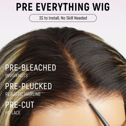 Short Loose Body Wave Pre Cut 8×5  HD Lace Wear Go Glueless Human Hair Wigs 220% Density