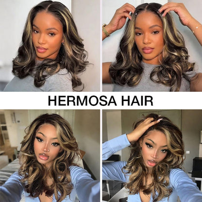 Short Loose Body Wave Pre Cut 8×5  HD Lace Wear Go Glueless Human Hair Wigs 220% Density