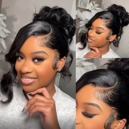 Pre Everything Glueless 360 Lace Wigs Body Wave Human Hair 180% Density Lace Parting Anywhere Fit All Head Size 360 Wig