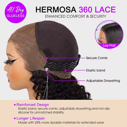 #33 Reddish Brown Color Invisible-Pull String 360 Lace Frontal Wigs Glueless HD Lace Human Hair Wigs