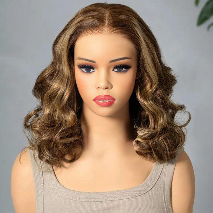 Short Loose Body Wave Pre Cut 8×5  HD Lace Wear Go Glueless Human Hair Wigs 220% Density