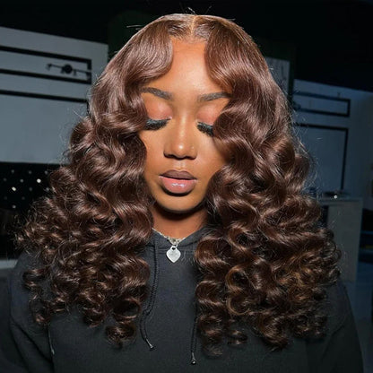 250 Density Loose Deep Wave Bob Wig 13x4 Lace Front Virgin Human Hair Wigs with Pre Plucked Hairline