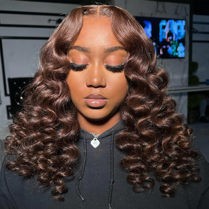 250 Density Loose Deep Wave Bob Wig 13x4 Lace Front Virgin Human Hair Wigs with Pre Plucked Hairline