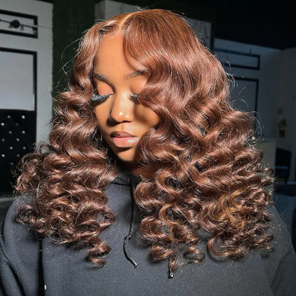 250 Density Loose Deep Wave Bob Wig 13x4 Lace Front Virgin Human Hair Wigs with Pre Plucked Hairline