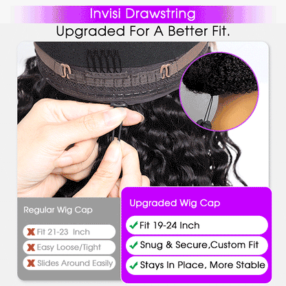 #1B/30 Balayage Highlights 4C Edges Curly Wig 13x6 Full HD Lace Pre Plucked Realistic Hairline Glueless Wig