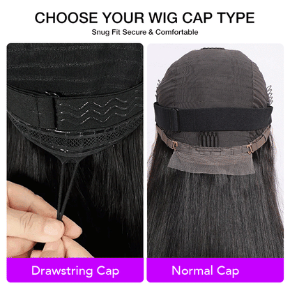 13x6 Full Lace Frontal Pre-Styled Loose Body Wave Wigs With Curtain Bangs Human Hair Pre Bleached Brailian Wigs For Women