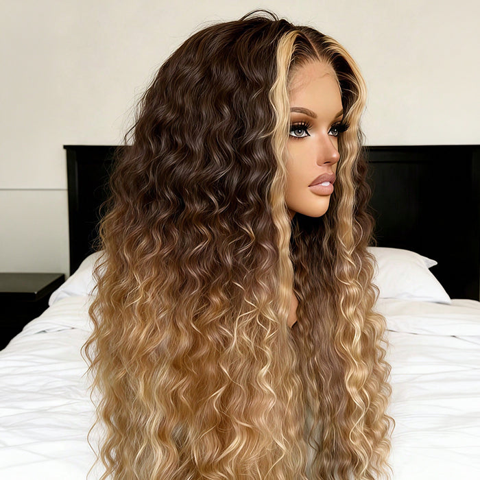 Skinlike HD Lace Brazilian Deep Wave Wigs Drawstring 13x6 Full Frontal Lace Wigs 100% Real Human Hair Wigs For Black Women