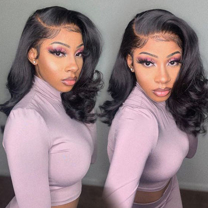 Salon-Quality Loose Body Wave Short Wigs Glueless HD Lace Human Hair Pre Plucked & Bleached Put On Go