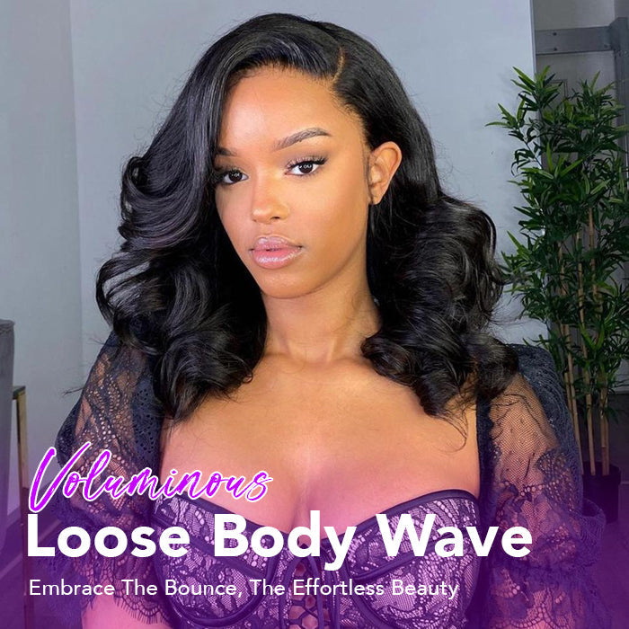 Salon-Quality Loose Body Wave Short Wigs Glueless HD Lace Human Hair Pre Plucked & Bleached Put On Go