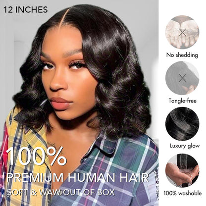 Glueless Pre-Cut 8×5 Lace Closure Wig Body Wave 13*4 HD Lace Front Human Hair Wigs Bleached Knots Beginner Friendly