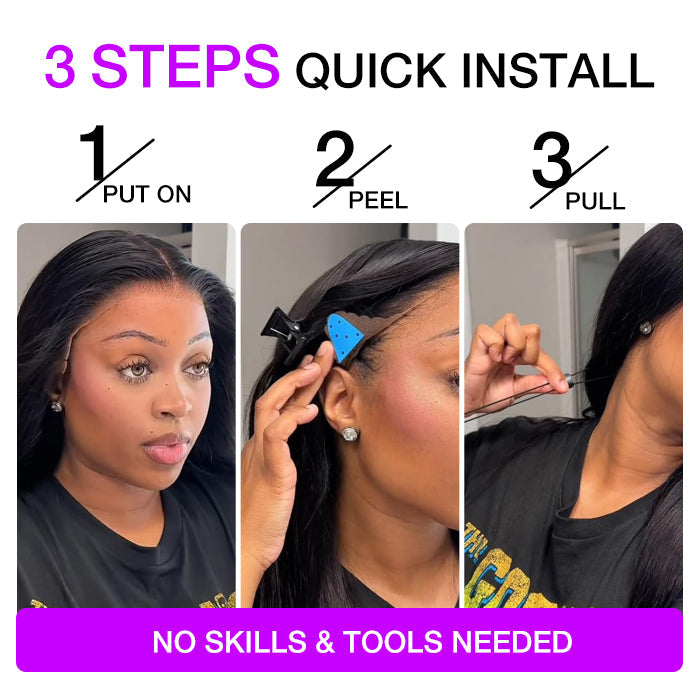 Drawstring Glueless Wig HD Lace Body Wave 13x6 Full Lace Frontal Wigs Friendly To All Heads