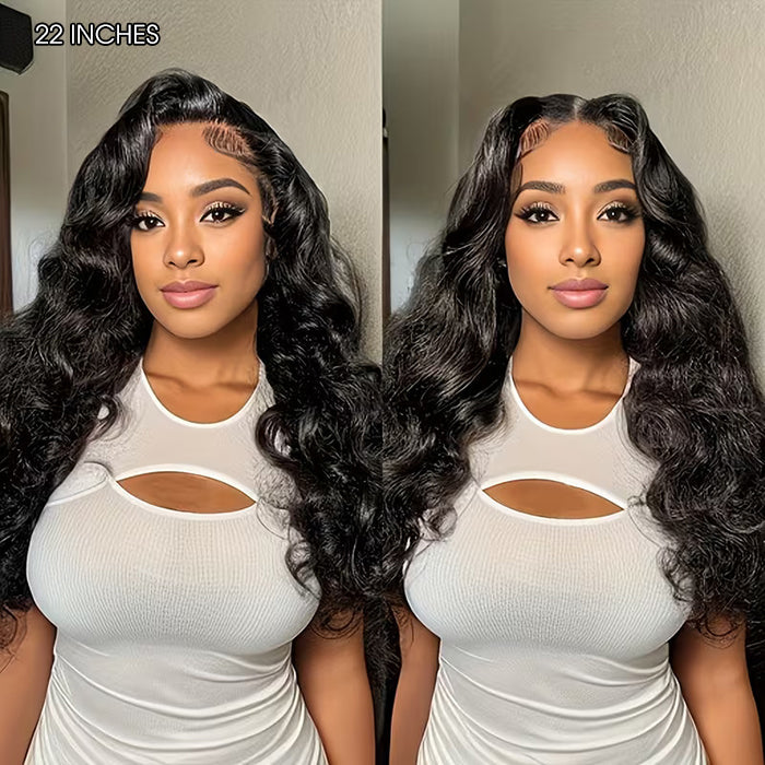 Drawstring Glueless Wig HD Lace Body Wave 13x6 Full Lace Frontal Wigs Friendly To All Heads