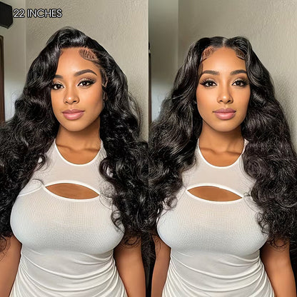 Drawstring Glueless Wig HD Lace Body Wave 13x6 Full Lace Frontal Wigs Friendly To All Heads