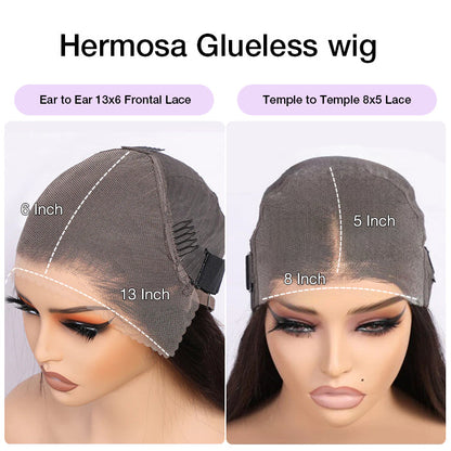 4C Edges Hairline Wig Deep Wave 8x5/13x6 HD Lace Front Wigs Human Hair With Curly Baby Hair Realistic Hairline