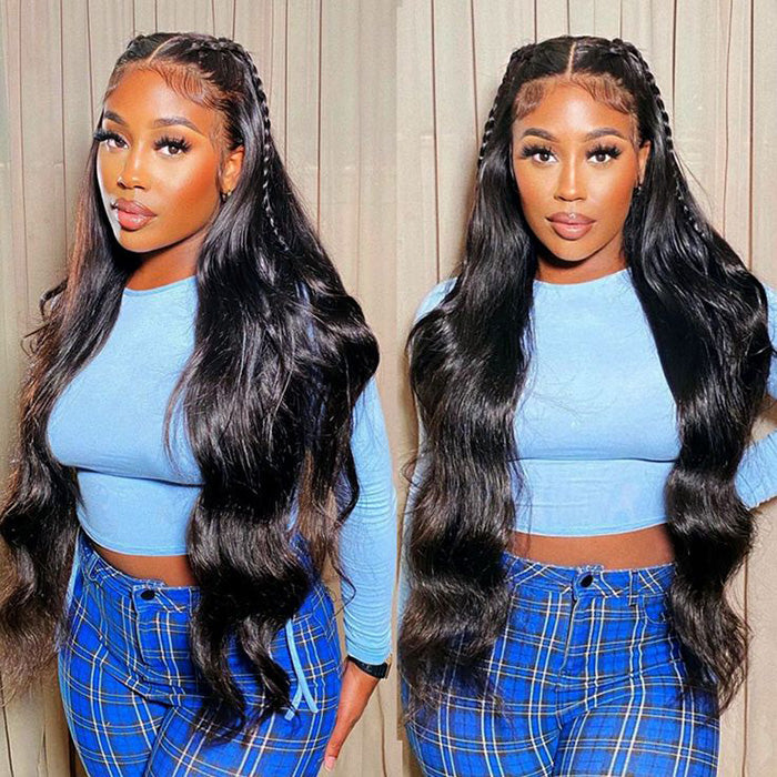 Pre Everything Body Wave Glueless Wig With Elastic Drawstring 8x5 Closure HD Lace Human Hair Long Wig Pre-Cut Lace with Natural Hairline