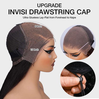 1B/30 Balayage Highlight Deep Wave Drawstring 13X6 Full HD Lace Frontal Human Hair Wigs