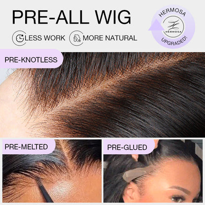 13x6 Pre-All Glueless Lace Frontal Wig Pre Cut Ear to Ear Lace Glueless Deep Wave Wigs