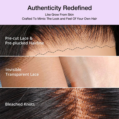 Honey Blonde Highlight Body Wave Lace Front Wigs Glueless HD Lace Human Hair Wig 220% Density