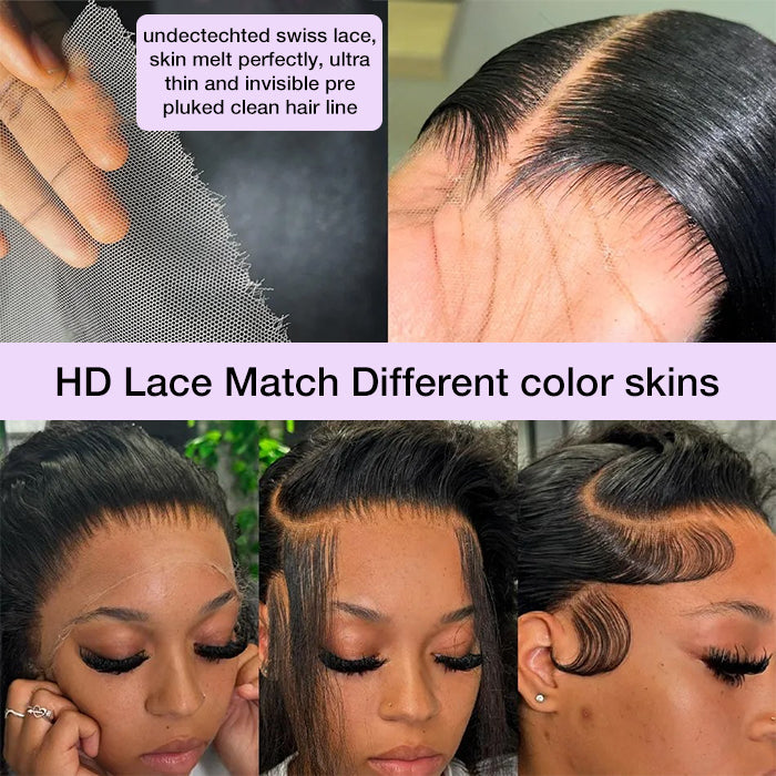 Skin Melt Body Wave 5x5 HD Lace ClosureWigs Pre-Plucked LaceClosure Human Hair Wig