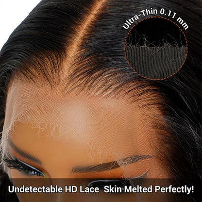 Loose Wave 13x6 Full Lace Frontal Wig Pre Bleached Glueless Lace Human Hair Wigs For Women