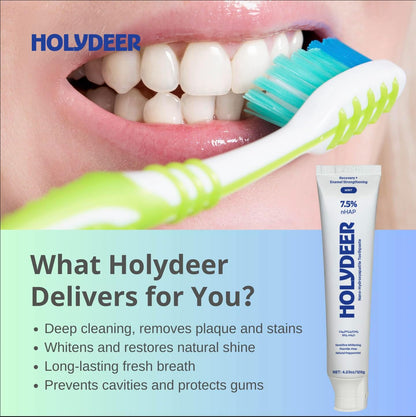 Nano-Hydroxyapatite Toothpaste, Mint, 7.5% nHAP, Fluoride-Free, Sensitive Whitening, Enamel Strengthening, 4.23 oz