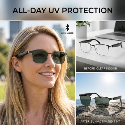 😎AI Bluetooth Smart Photochromic Sunglasses
