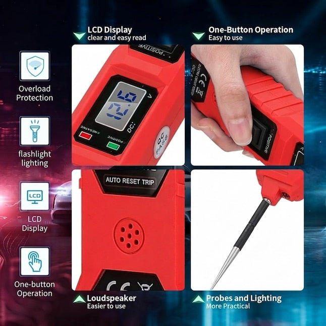 🔌6V-24V DC Multifunctional Automotive Power Circuit Probe Tester