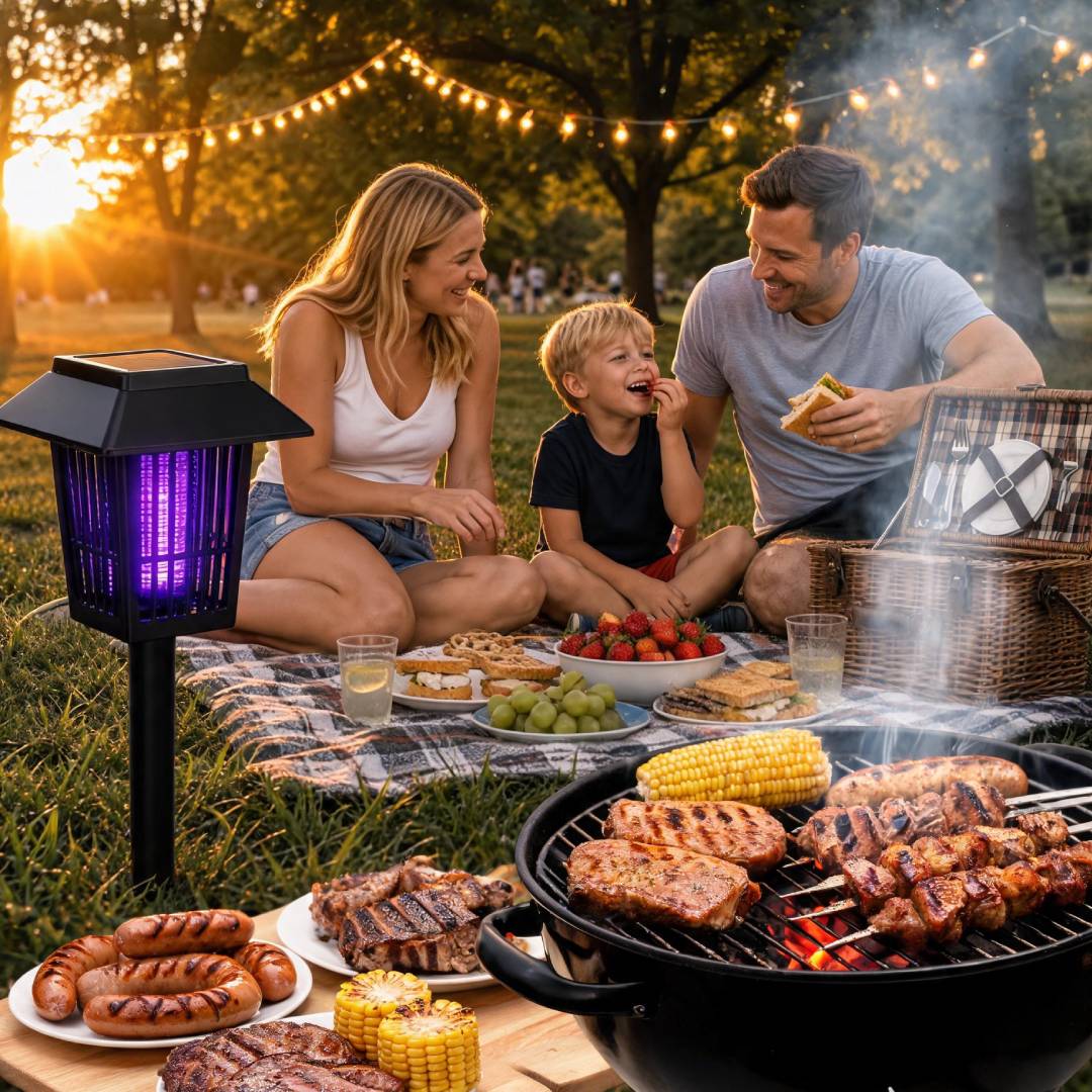 Advanced Solar-Powered UV Mosquito Zapper & Decorative Garden Stake Light