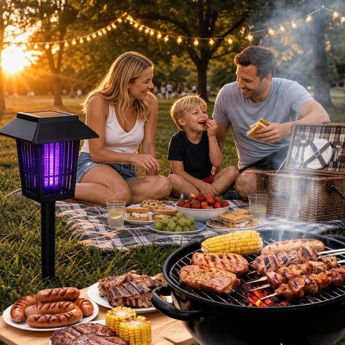 Advanced Solar-Powered UV Mosquito Zapper & Decorative Garden Stake Light