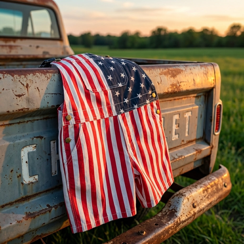 American Flag Overalls