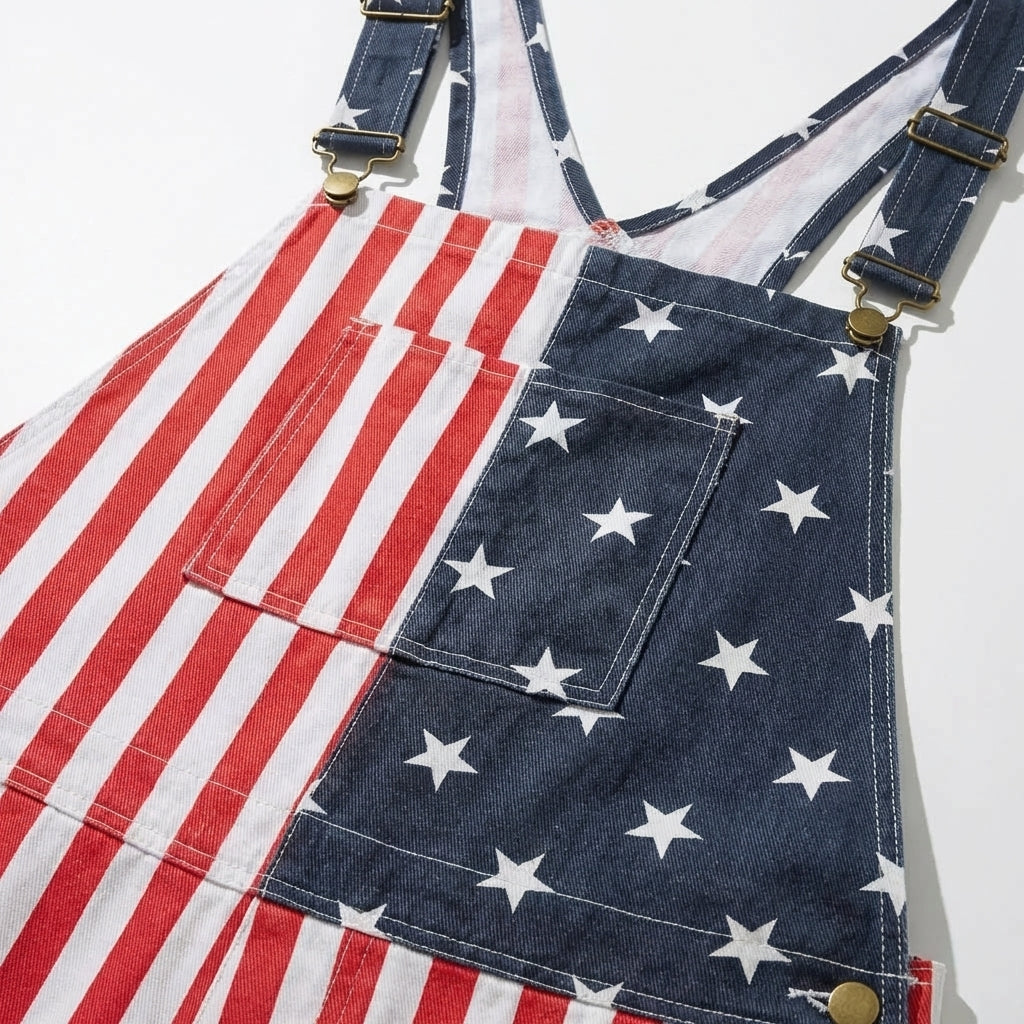 American Flag Overalls