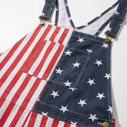 American Flag Overalls