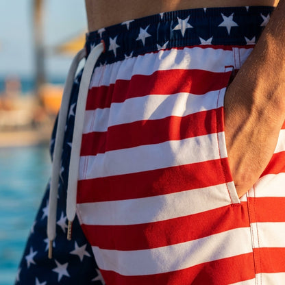 American Flag Swim Shorts