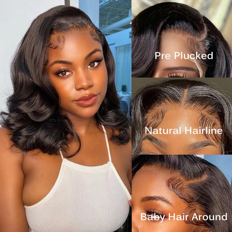 Glueless Short Bob Body Wave Wig For Women