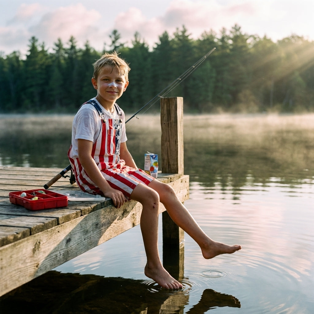 American Flag Kids Overalls