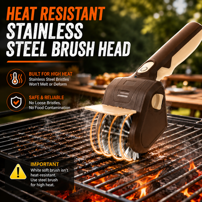 Electric BBQ Grill Brush | Bristle-Free Cordless Grill Cleaner