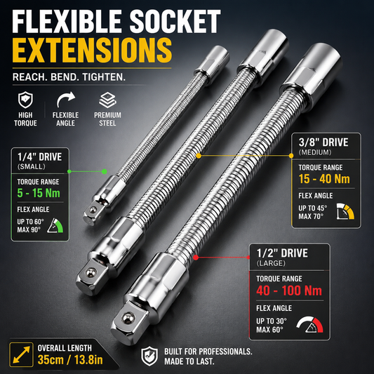 Universal Flexible Wrench Socket Tool – High Torque & Tight Space Repair Adapter