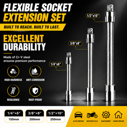 Universal Flexible Wrench Socket Tool – High Torque & Tight Space Repair Adapter