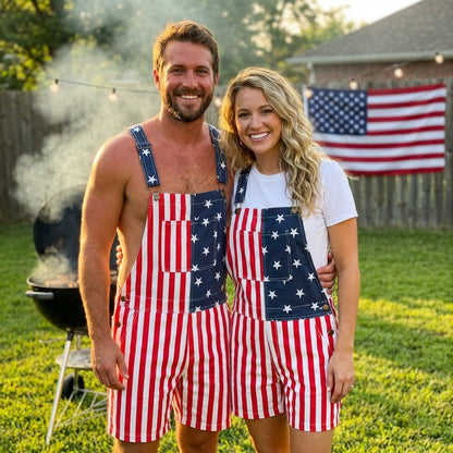 American Flag Overalls