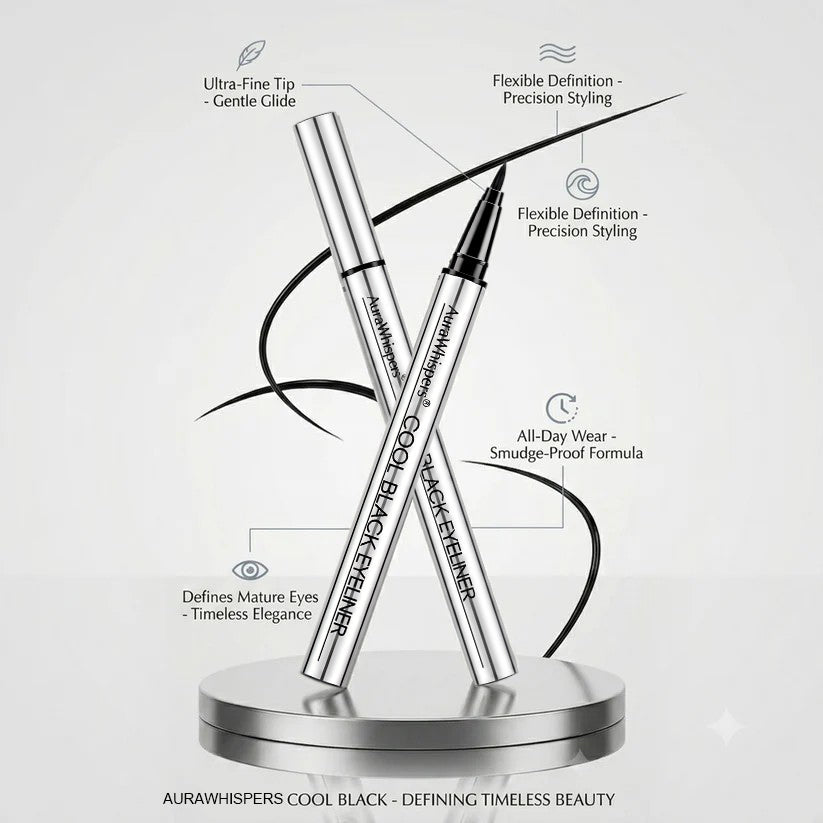 Final Day: Buy 1 Get 1 Free |Aurawhispers Effortless Precision Eyeliner: Designed for Mature, Beautiful Eyes