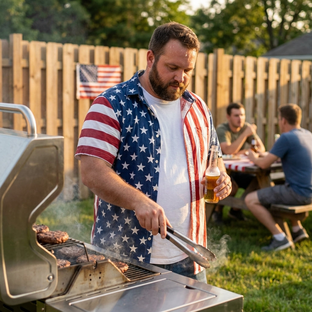 American Flag Hawaiian Shirt