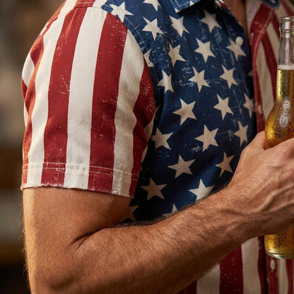American Flag Hawaiian Shirt