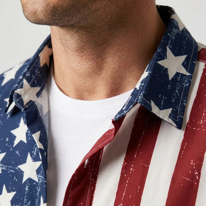 American Flag Hawaiian Shirt