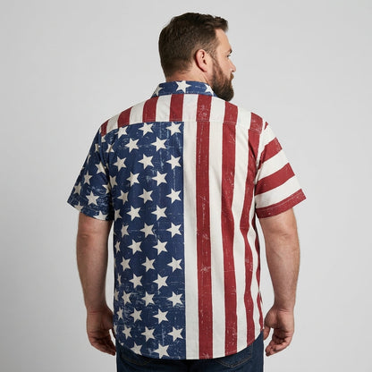 American Flag Hawaiian Shirt
