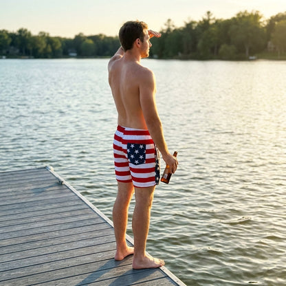 American Flag Swim Shorts