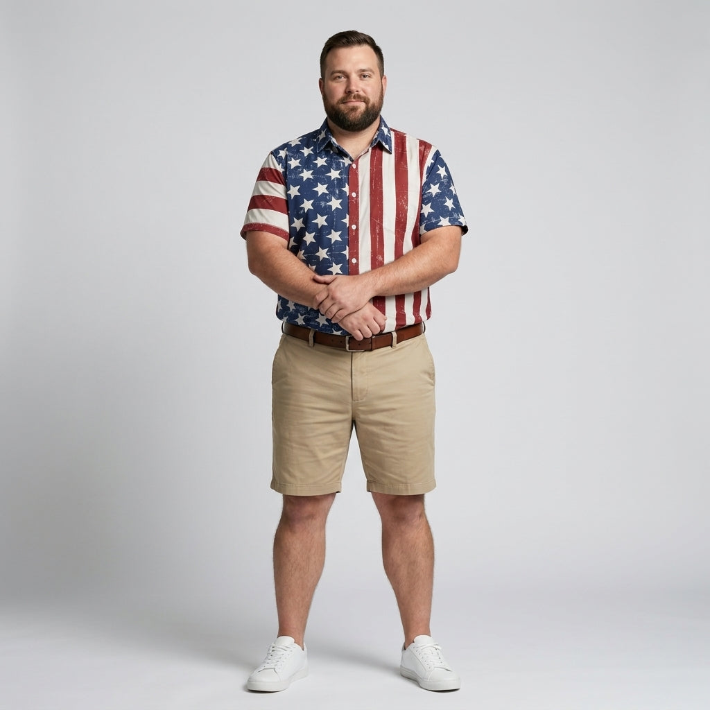 American Flag Hawaiian Shirt